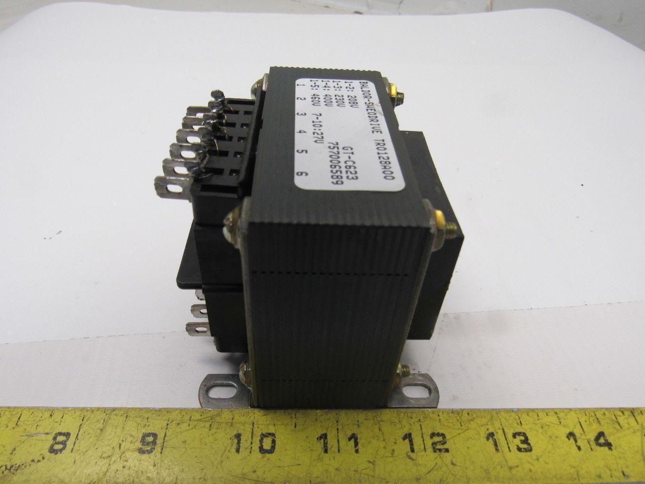 Baldor-Sweodrive TR0128A00 208-460V Primary 27V Fused Secondary Transformer