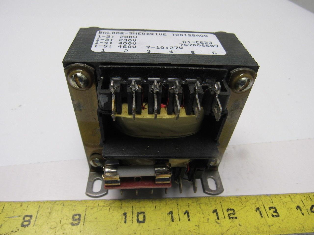 Baldor-Sweodrive TR0128A00 208-460V Primary 27V Fused Secondary Transformer