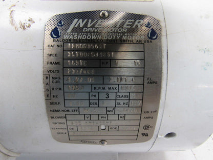 Baldor IDWNM3546T 1Hp Electric Motor Washdown 230/460V 3Ph 143TC Frame 1750 RPM