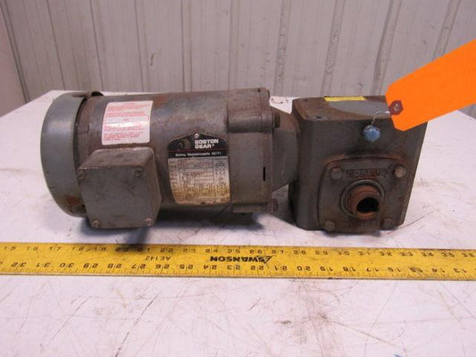Boston Gear 34K29-872 10:1 Ratio .5Hp 208-230/460V 3Ph 1" Thru Shaft Gear Motor
