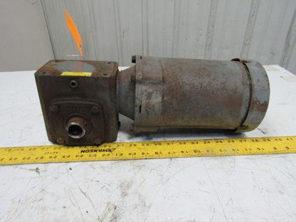Boston Gear 34K29-872 10:1 Ratio .5Hp 208-230/460V 3Ph 1" Thru Shaft Gear Motor
