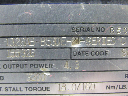 Reliance Electric 1326AB-B530E-21 4.3kW 460/380V 24mm Shaft 3200RPM Servo Motor