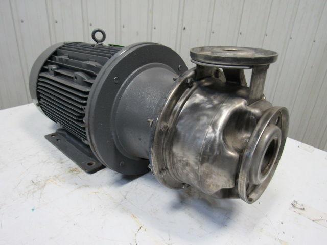 Brook Hansen WD160LH 25Hp 3520RPM 480V Motor W/SS Flange Centrifugal Pump Head