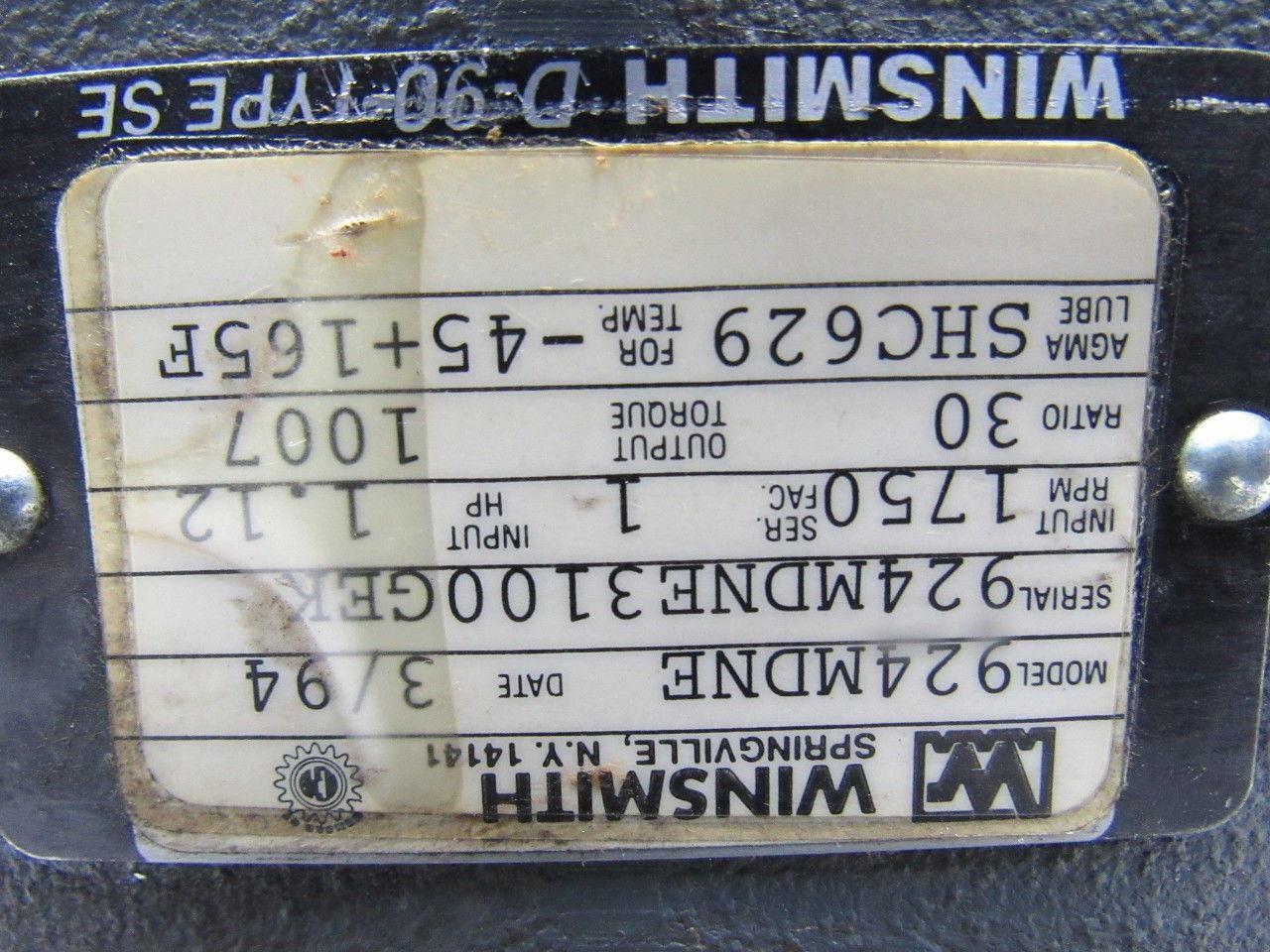 Baldor CDP3440 924MDNE 30:1 Ratio 3/4Hp 90VDC Direct Current Gear Motor