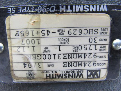 Baldor CDP3440 924MDNE 30:1 Ratio 3/4Hp 90VDC Direct Current Gear Motor