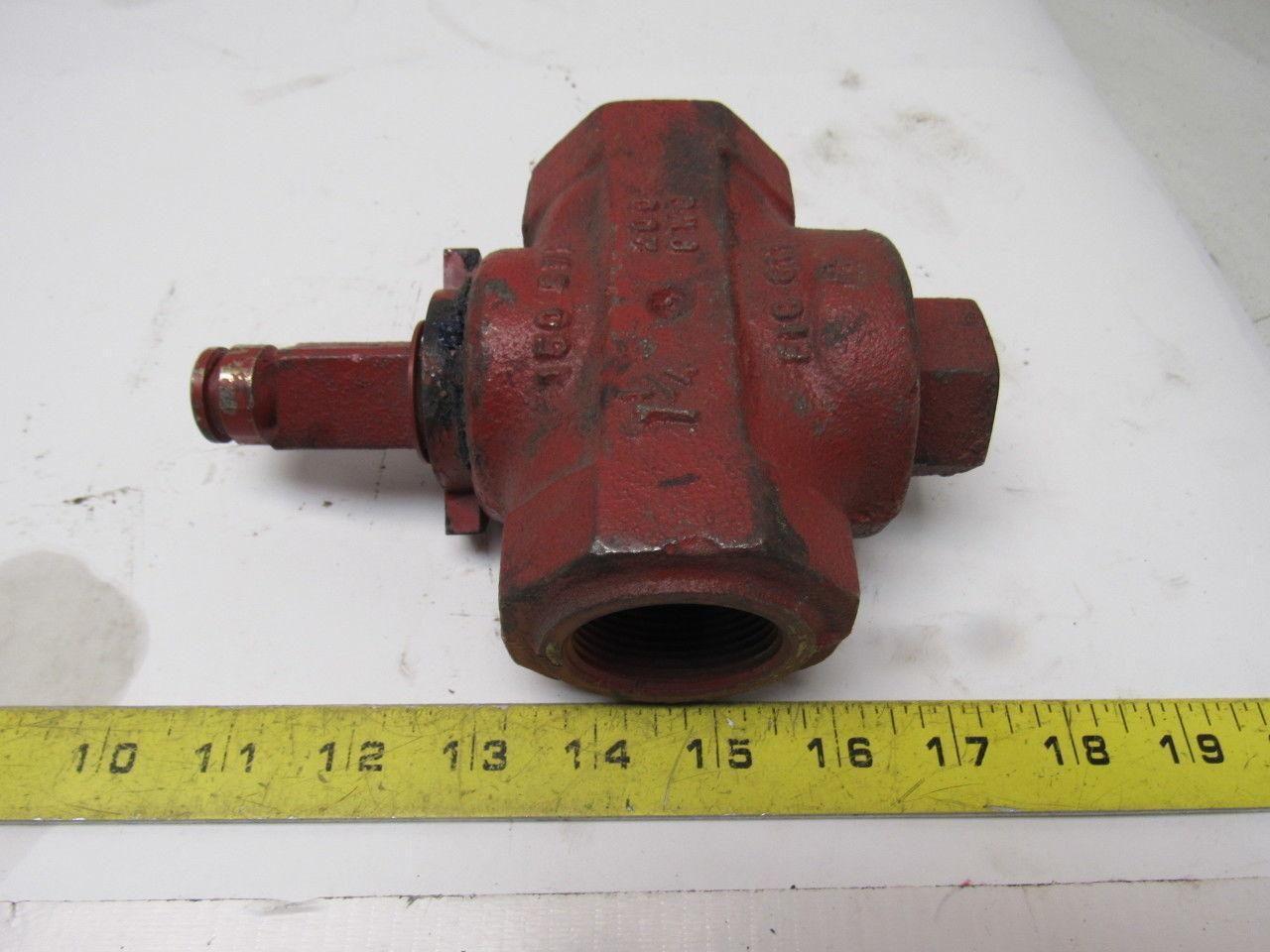 Homestead Fig 611 1-1/2" NFPT Lubricated Valve 150 SWP 200 OWG