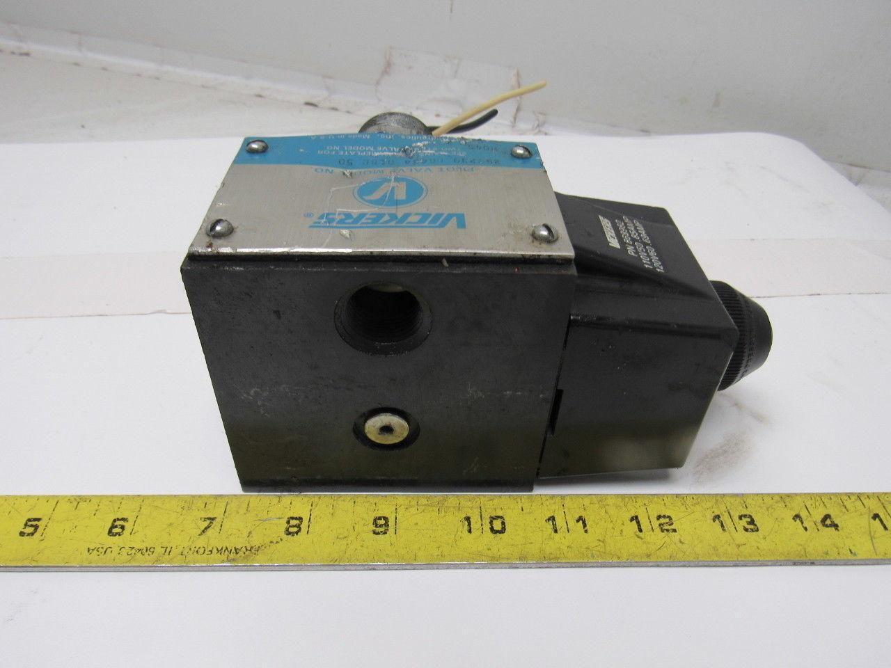 Vickers DG4S4018C50 Single Solenoid Operated Directional Valve 110V Coil