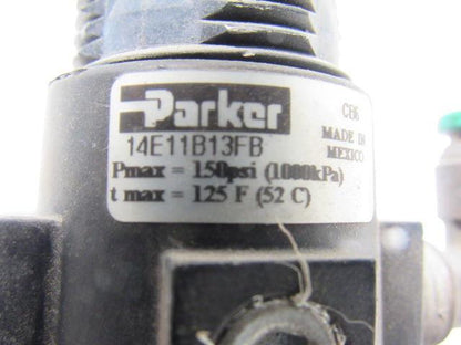Parker 14E11B13FB Pneumatic Air Filter/Regulator 150 PSI 1/4" NPT
