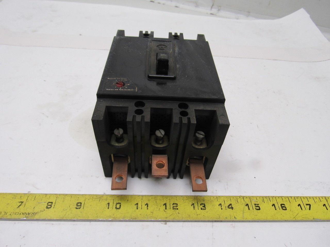 Westinghouse 48E8744 600AC 100A 3Pole 160-480A Trip Range DE-Ion Circuit Breaker