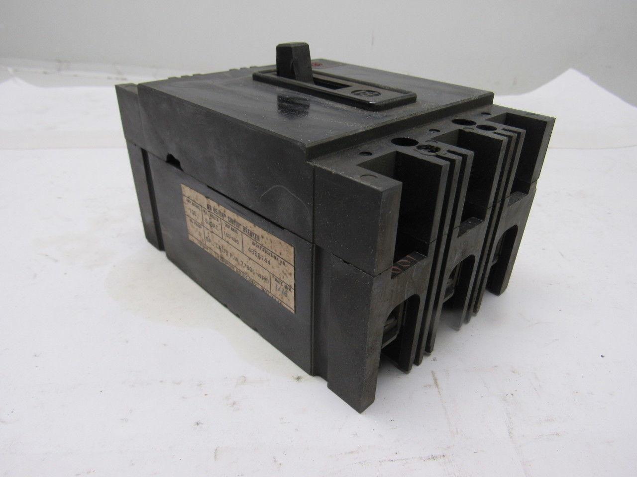 Westinghouse 48E8744 600AC 100A 3Pole 160-480A Trip Range DE-Ion Circuit Breaker