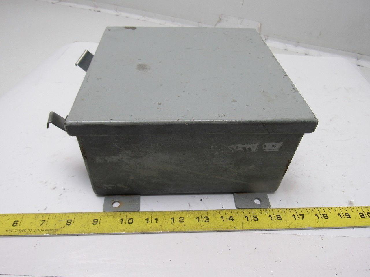 Hammond 1414PHH4 8"x8"x4" Hinged Door Electrical Enclosure W/Back Plate