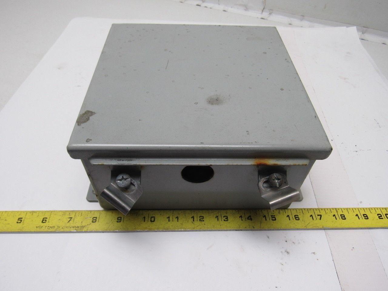 Hammond 1414PHH4 8"x8"x4" Hinged Door Electrical Enclosure W/Back Plate