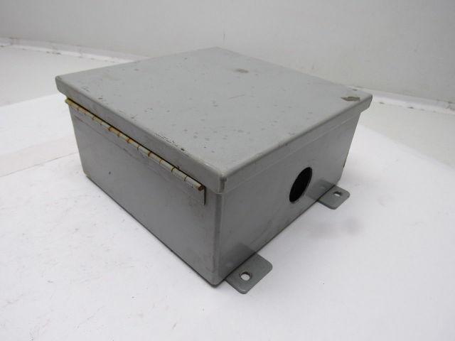 Hammond 1414PHH4 8"x8"x4" Hinged Door Electrical Enclosure W/Back Plate