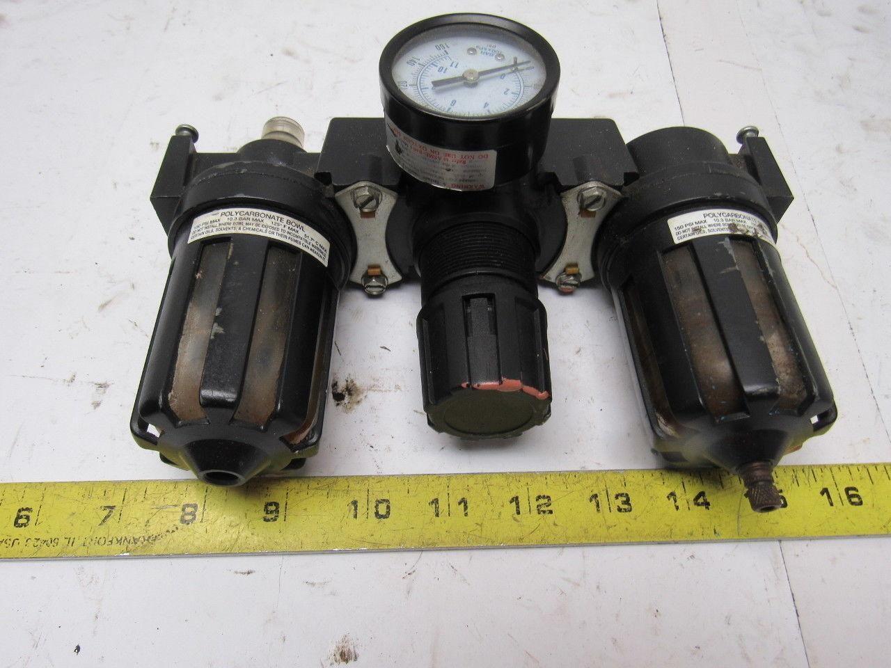 Master Pneumatics Fd60-3 L665-3 R60-3 Filter Regulator Lubricator Assembly FRL