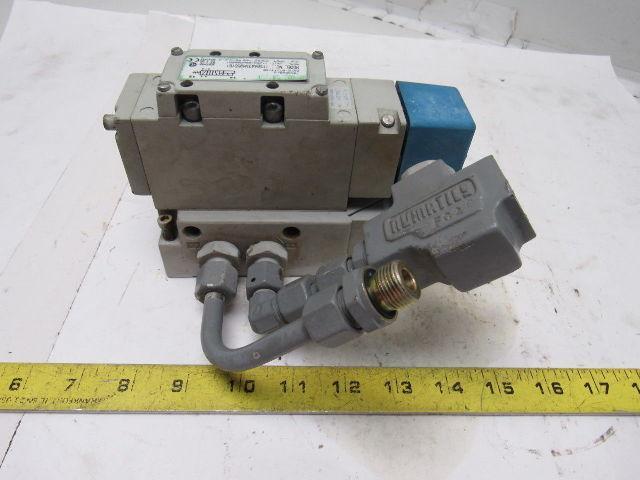 Numatics 13BA43AMQ56Y61 Pneumatic Air Solenoid Valve 24VDC W/manifold Block