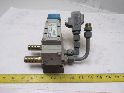 Numatics 13BA43AMQ56Y61 Pneumatic Air Solenoid Valve 24VDC W/manifold Block