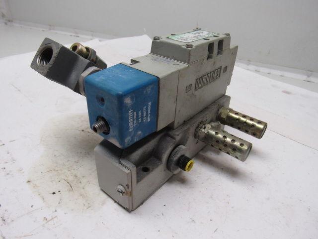 Numatics 13BA43AMQ56Y61 Pneumatic Air Solenoid Valve 24VDC W/manifold Block
