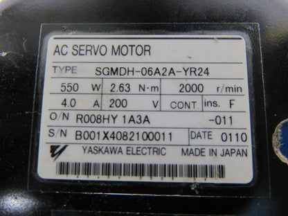 Yaskawa SGMDH-06A2A-YR24 AC Servo Motor