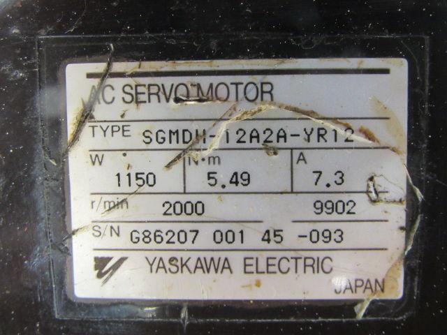 Yaskawa SGMDH-12A2A-YR12 1150W 5.49Nm 7.3A 2000RPM AC Servo Parts/Repair