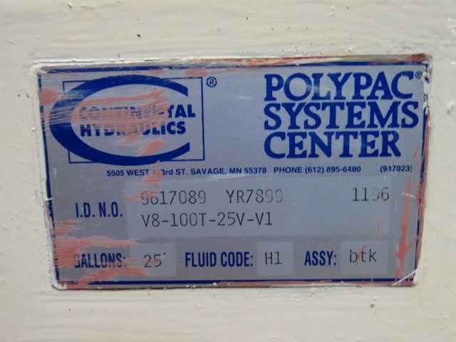 Continental V8-100T-25V-V1 25 Gallon 10Hp 208-230/460V Hydraulic Unit