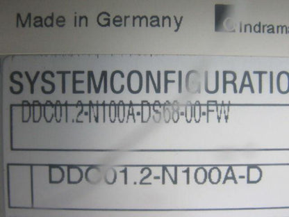 Indramat DDC01.2-N100A-DS68-00-FW Servo AC Controller W/ 4 Cards