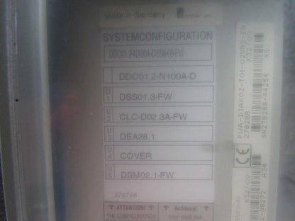 Indramat DDC01.2-N100A-DS68-00-FW Servo AC Controller W/ 4 Cards