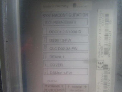 Indramat DDC01.2-N100A-DS68-00-FW Servo AC Controller W/ 4 Cards