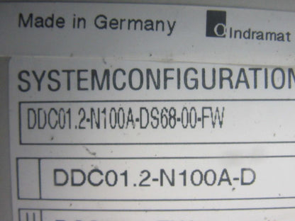 Indramat DDC01.2-N100A-DS68-00-FW Servo AC Controller W/ 4 Cards