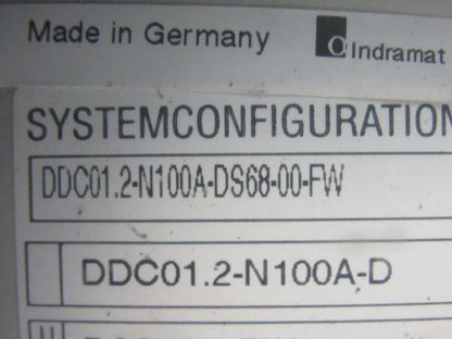 Indramat DDC01.2-N100A-DS68-00-FW Servo AC Controller W/ 4 Cards