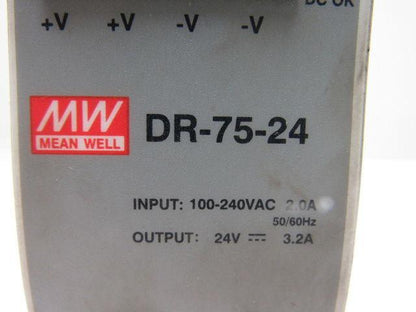Mean Well DR-75-24 @4VDC 3.2A Power Supply 100-240V 2A Input