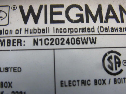 Wiegmann N1C202406WW 20x24x6" Type 1 Electrical Enclosure