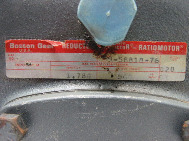 Boston Gear F321-10-G1 10:1 1750 RPM 1.7Hp 175 Output RPM Gear Reducer Broken