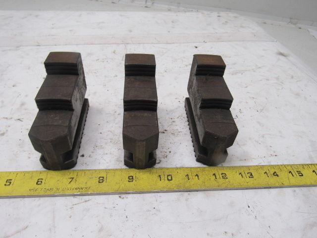 CC Co. 119 2-1/2"T x 4" Long Step Jaw Lathe Chuck Set Lot Of 3
