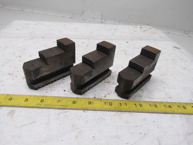 CC Co. 119 2-1/2"T x 4" Long Step Jaw Lathe Chuck Set Lot Of 3