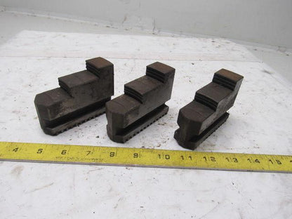 CC Co. 119 2-1/2"T x 4" Long Step Jaw Lathe Chuck Set Lot Of 3