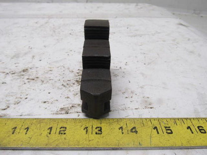 46 7 2" T x 3" Long Lathe Hard Step Jaw Set Lot Of 3