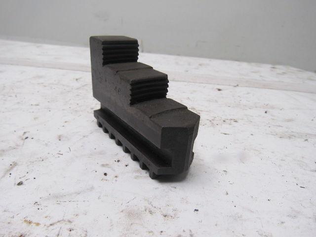 46 7 2" T x 3" Long Lathe Hard Step Jaw Set Lot Of 3