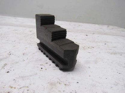 46 7 2" T x 3" Long Lathe Hard Step Jaw Set Lot Of 3