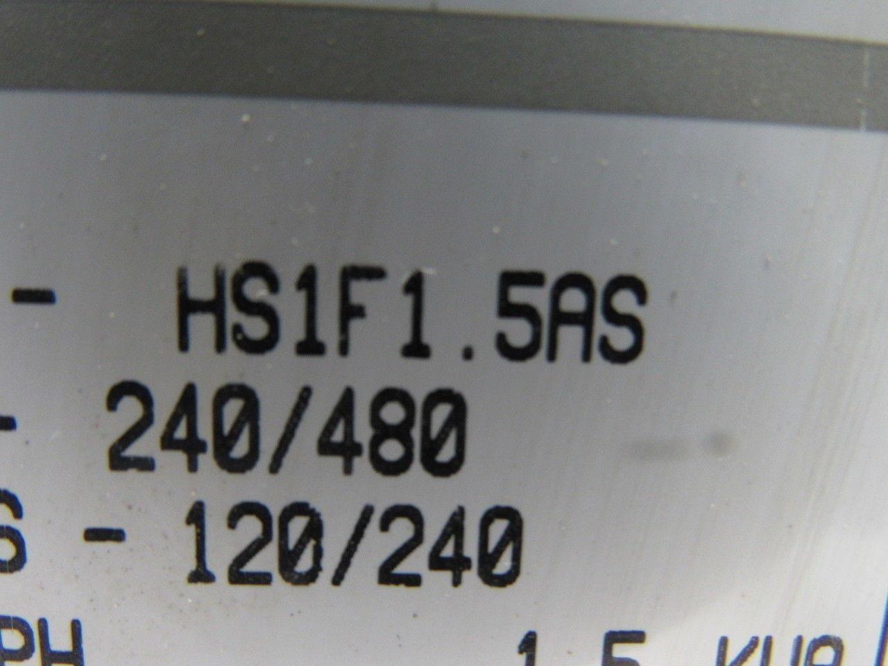 Heavy-Duty HS1F1.5AS 1.5 KVA Transformer 240/480 Sec. 120/240V Sec.1pH 60Hz