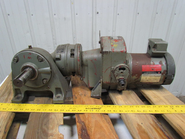 US Motors VariTrac 2Hp 230/460V 50/60Hz Manual Speed Adjust LH Output Gear Motor