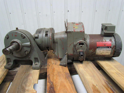 US Motors VariTrac 2Hp 230/460V 50/60Hz Manual Speed Adjust LH Output Gear Motor