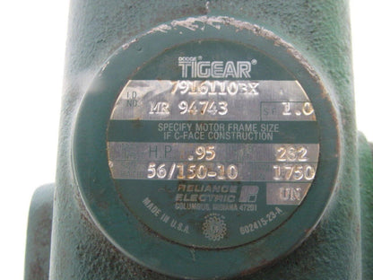 Century Dodge 56/150-10 10:1 3/4" Hp 172.5RPM Output 208-230/460V Gear Motor