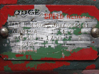 Dodge 438675DU/264141 5:1 Ratio 1750RPM 3/4" Spline Input Shaft Gear Reducer