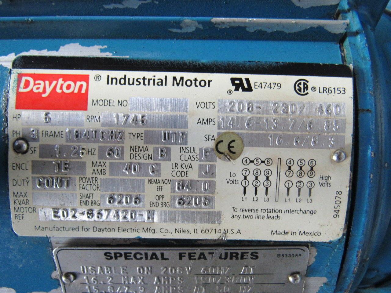 Dayton 16 Gal 5Hp 1745RPM 208-230/460V 3Ph Hydraulic Tank Unit - No pump
