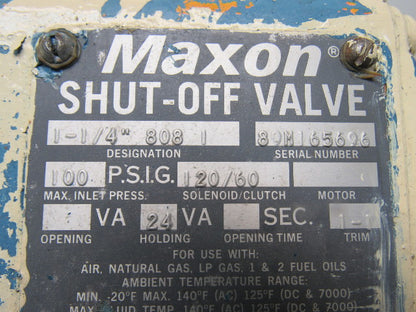 Maxon 1-1/4"-808 Gas Shut off 100PSI