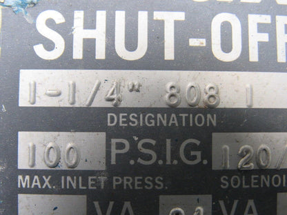 Maxon 1-1/4"-808 Gas Shut off 100PSI