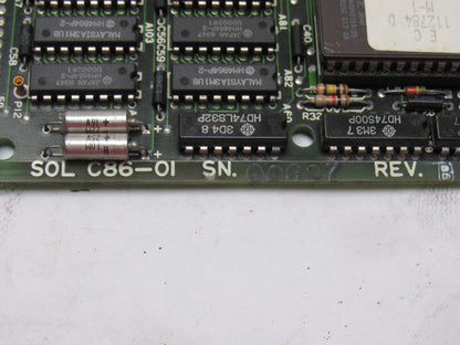 Sodick SOL C86-0I REV B PLC Circuit Board Card From Fine Sodick FS-A4F
