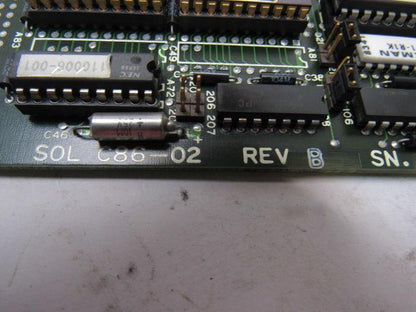 Sodick SOL C86-02 REV B PLC Circuit Board Card From Fine Sodick FS-A4F