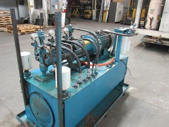 15HP 100 Gal. Hydraulic Power Unit W/Triple Stack Pumps 460V 3Ph