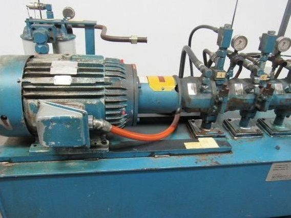 15HP 100 Gal. Hydraulic Power Unit W/Triple Stack Pumps 460V 3Ph